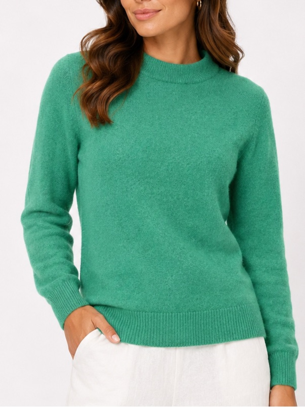 Talbots Classic Cashmere Green Sweater size small